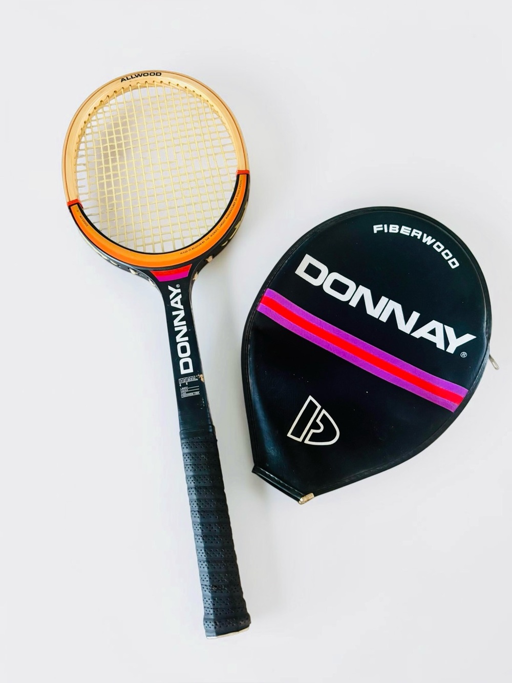 Vintage Donnay Allwood My Choice #4 Tennis Racket 1970s Belgium With Case